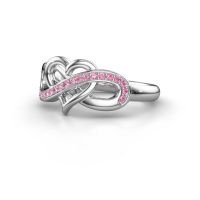 Image of Ring Yael 950 platinum pink sapphire 1.1 mm