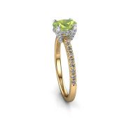 Image of Engagement ring saskia 1 ovl<br/>585 gold<br/>Peridot 7x5 mm