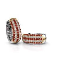 Image of Hoop earrings Danika 10.5 B 585 gold ruby 1.1 mm