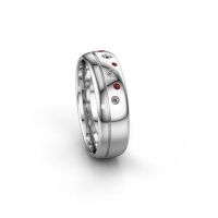 Image of Wedding ring WH0317L36AP<br/>950 platinum ±6x1.7 mm<br/>Ruby