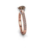 Afbeelding van Verlovingsring Mignon per 2 585 rosé goud bruine diamant 0.739 crt