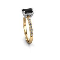 Image of Engagement ring saskia eme 1<br/>585 gold<br/>black diamond 1.744 crt