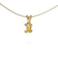 Image of Necklace Cornelia Marquis 585 gold yellow sapphire 7x3 mm