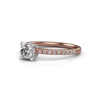 Image of Engagement ring saskia rnd 1<br/>585 rose gold<br/>diamond 0.784 crt