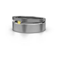 Afbeelding van Ring angie<br/>950 platina<br/>Gele saffier 2 mm