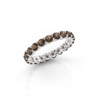 Bild von Ring heddy rnd 2.9<br/>585 Weißgold<br/>rauchquarz 2.9 mm