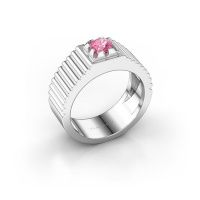 Image of Pinky ring Elias 585 white gold pink sapphire 5 mm