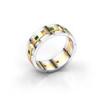 Afbeelding van Heren ring Ricardo 2 585 goud smaragd 2 mm
