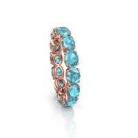 Bild von Ring vivienne ovl 5x4<br/>585 Roségold<br/>Blau Topas 5x4 mm