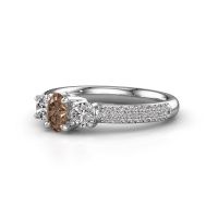 Image of Engagement Ring Marielle Ovl<br/>950 platinum<br/>Brown Diamond 1.27 Crt