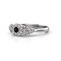 Image of Engagement ring Carisha 585 white gold black diamond 0.55 crt