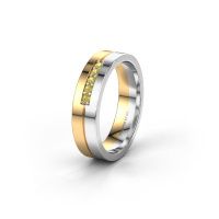 Image of Wedding ring WH0211L15AP<br/>585 gold ±5x1.7 mm<br/>Yellow sapphire