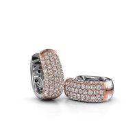 Image of Hoop earrings Danika 8.5 B 585 rose gold diamond 1.554 crt