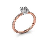 Image of Engagement ring saskia rnd 1<br/>585 rose gold<br/>diamond 0.784 crt