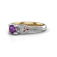 Afbeelding van Verlovingsring Nikita<br/>585 goud<br/>Amethist 5 mm