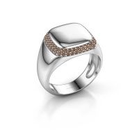 Image of Men's ring Pascal 585 white gold brown diamond 0.482 crt