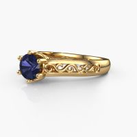 Image of Engagement ring Shan 585 gold sapphire 6 mm