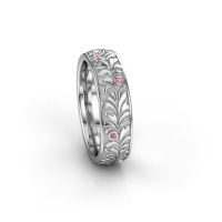 Image of Wedding ring WH2074L26D<br/>950 platinum ±6x2.4 mm<br/>Pink sapphire