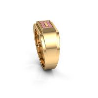 Image de Bague pour homme Roan<br/>585 or jaune<br/>Saphir rose 1.5 mm