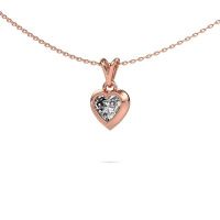 Afbeelding van Hanger Charlotte Heart 585 rosé goud diamant 0.80 crt