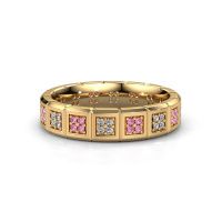 Image of Wedding ring WH2056L15DP<br/>585 gold ±5x2.4 mm<br/>Pink sapphire