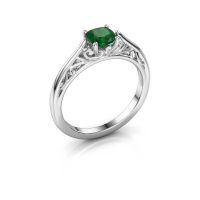 Image of Engagement ring shannon cus<br/>950 platinum<br/>Emerald 5 mm