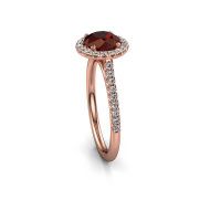 Image of Engagement ring seline rnd 2<br/>585 rose gold<br/>Garnet 6.5 mm