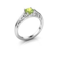 Image of Engagement ring shannon cus<br/>585 white gold<br/>Peridot 5 mm