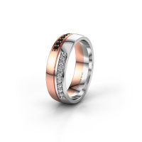 Image of Wedding ring WH0213L26AP<br/>585 rose gold ±6x1.7 mm<br/>Black diamond