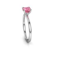 Afbeelding van Verlovingsring Crystal CUS 1 585 witgoud roze saffier 5.5 mm