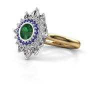 Image of Engagement ring Tianna 585 gold emerald 5 mm