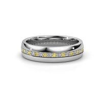 Image of Wedding ring WH0203L25BPM<br/>950 platinum ±5x2 mm<br/>Yellow sapphire 1.3 mm