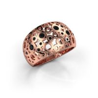 Image de Bague Jaylinn 2<br/>585 or rose<br/>Diamant noir 0.324 crt