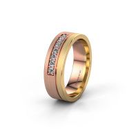 Afbeelding van Trouwring WH0312L16AM 585 rosé goud diamant ±6x1.7 mm