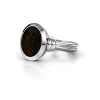Afbeelding van Zegelring Jake 2<br/>950 platina<br/>Heliotroop 12x10 mm