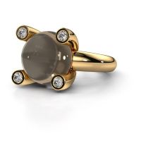 Afbeelding van Ring Janice RND<br/>585 goud<br/>Rookkwarts 12 mm