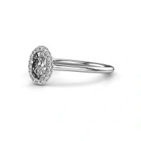 Image of Engagement ring seline ovl 1<br/>585 white gold<br/>Diamond 0.49 crt