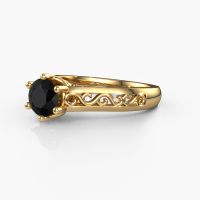 Image of Engagement ring Shan 585 gold black diamond 0.96 crt