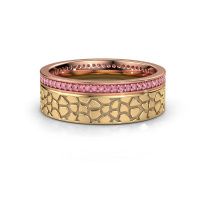 Image of Wedding ring WH2070L17C<br/>585 rose gold ±7x2.2 mm<br/>Pink sapphire