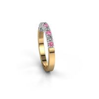 Afbeelding van Ring Dana 9 585 goud roze saffier 2 mm