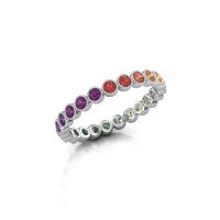 Image of Ring mariam 0.03<br/>585 white gold<br/>rainbow sapphire 1 2 mm