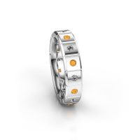 Afbeelding van Huwelijksring WH2055L15DP 585 witgoud citrien ±5x2.4 mm