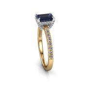 Image of Engagement ring saskia eme 1<br/>585 gold<br/>Sapphire 7x5 mm