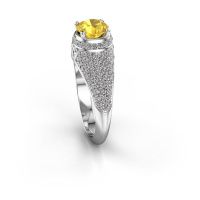 Afbeelding van Ring Sharee<br/>950 platina<br/>Gele saffier 6.5 mm