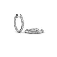 Bild von Creole jackie 12.5 mm b<br/>950 Platin<br/>Zirkonia 1 mm