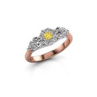 Image of Engagement ring Carisha 585 rose gold yellow sapphire 3 mm