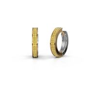 Image of Hoop earrings Renee 5 12 mm 585 gold yellow sapphire 1 mm