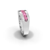 Image of Men's ring Richard<br/>950 platinum<br/>Pink sapphire 4 mm