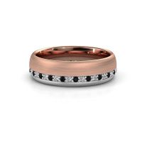 Image of Wedding ring WH0303L36BMP<br/>585 rose gold ±6x2 mm<br/>Black diamond