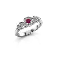 Image of Engagement ring Carisha 950 platinum rhodolite 3 mm